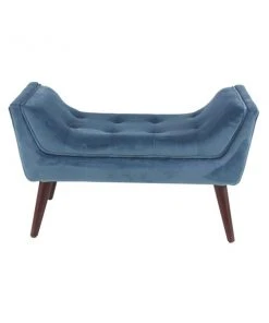 Grayson Lane 20-in x 33-in Modern Blue Accent Bench