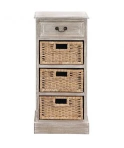 Grayson Lane Grey Wood Rectangular End Table