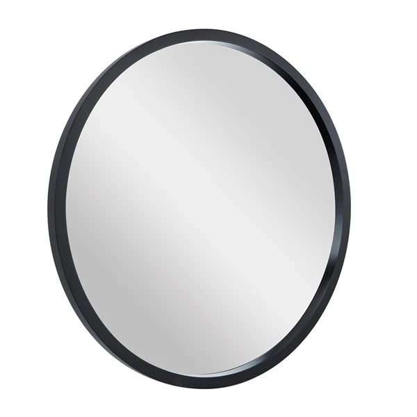 Grayson Lane 42-in x 42-in Round Black Metal Framed Wall Mirror 4 Grayson Lane 42-in x 42-in Round Black Metal Framed Wall Mirror - Image 4