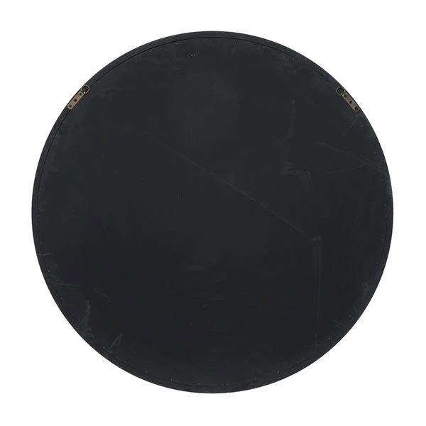 Grayson Lane 42-in x 42-in Round Black Metal Framed Wall Mirror 5 Grayson Lane 42-in x 42-in Round Black Metal Framed Wall Mirror - Image 5