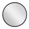 Grayson Lane 42-in x 42-in Round Black Metal Framed Wall Mirror
