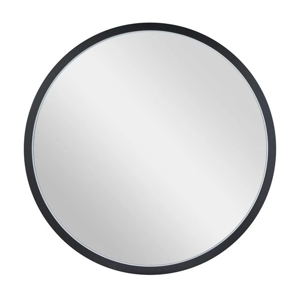 Grayson Lane 42-in x 42-in Round Black Metal Framed Wall Mirror 1 Grayson Lane 42-in x 42-in Round Black Metal Framed Wall Mirror