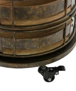 Grayson Lane Brown Metal Base with Steel Top Kitchen Carts - 31.6-in x 20.75-in -GRAYSON LANE shop 330944887 AlternateImage4 l