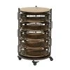 Grayson Lane Brown Metal Base with Steel Top Kitchen Carts - 31.6-in x 20.75-in