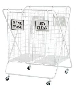 Grayson Lane White Metal Base with Steel Top Kitchen Carts - 43.25-in x 29.75-in