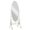 Grayson Lane 69-in x 24.5-in Oval White Framed Floor Mirror