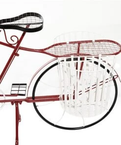 Grayson Lane 18-in W x 32.5-in H Farmhouse Red Metal Bicycle Planter - Set of 1 -GRAYSON LANE shop 330945001 AlternateImage3 l