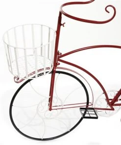 Grayson Lane 18-in W x 32.5-in H Farmhouse Red Metal Bicycle Planter - Set of 1 -GRAYSON LANE shop 330945001 AlternateImage4 l