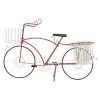 Grayson Lane 18-in W x 32.5-in H Farmhouse Red Metal Bicycle Planter - Set of 1