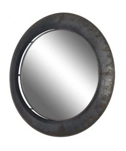Grayson Lane 34.5-in x 34.5-in Round Grey Metal Wall Mirror -GRAYSON LANE shop 330945002 AlternateImage6 l