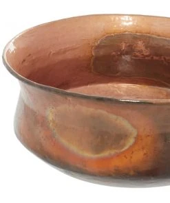 Grayson Lane 22-in W x 7-in H Rustic Copper Metal Low Round Planters - Set of 4 -GRAYSON LANE shop 330945007 AlternateImage4 l