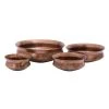 Grayson Lane 22-in W x 7-in H Rustic Copper Metal Low Round Planters - Set of 4