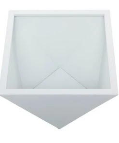 Grayson Lane 18.45-in W x 14.35-in H Modern Geometric White Metal Square Planters - Set of 3 -GRAYSON LANE shop 330945008 AlternateImage3 l