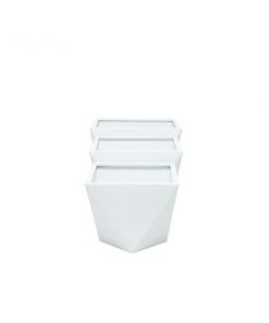 Grayson Lane 18.45-in W x 14.35-in H Modern Geometric White Metal Square Planters - Set of 3 -GRAYSON LANE shop 330945008 AlternateImage5 l
