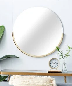 Grayson Lane 30.25-in x 30.75-in Round Gold Wall Mirror 2 Grayson Lane 30.25-in x 30.75-in Round Gold Wall Mirror -GRAYSON LANE shop 330945016 AlternateImage2 l