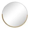 Grayson Lane 30.25-in x 30.75-in Round Gold Wall Mirror