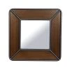 Grayson Lane 31.5-in x 31.5-in Square Brown Wall Mirror
