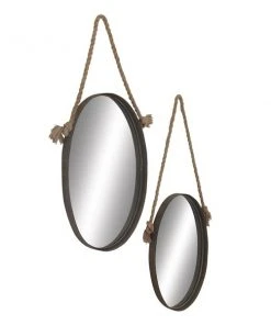 Grayson Lane 45-in x 20.5-in Oval Brown Wall Mirror -GRAYSON LANE shop 330945027 AlternateImage5 l