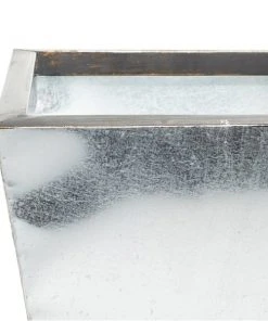 Grayson Lane 15-in W x 26-in H Contemporary Silver Metal Square Planters - Set of 3 -GRAYSON LANE shop 330945034 AlternateImage3 l