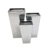 Grayson Lane 15-in W x 26-in H Contemporary Silver Metal Square Planters - Set of 3