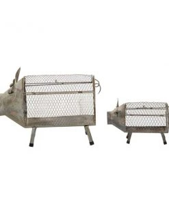 Grayson Lane 85-in W x 9.45-in H Farmhouse Brown Metal Pig Planters - Set of 2 9 Grayson Lane 85-in W x 9.45-in H Farmhouse Brown Metal Pig Planters - Set of 2 -GRAYSON LANE shop 330945035 AlternateImage5 l