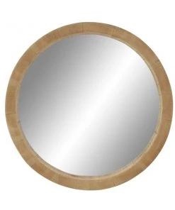 Grayson Lane 23.80-in x 23.80-in Round Brown Wall Mirror