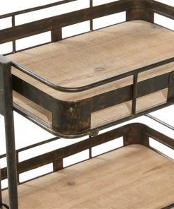 Grayson Lane Brown Metal Base with Wood Top Kitchen Cart (28-in x 18-in) -GRAYSON LANE shop 330945042 AlternateImage4 l