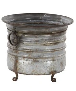 Grayson Lane 20-in W x 15-in H Farmhouse Grey Metal Round Planters - Set of 3 -GRAYSON LANE shop 330945046 AlternateImage5 l