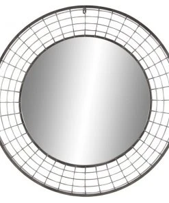 Grayson Lane 36.30-in x 36.30-in Round Black Wall Mirror