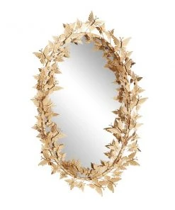 Grayson Lane 33-in x 19.25-in Oval Gold Wall Mirror -GRAYSON LANE shop 330945057 AlternateImage5 l