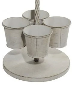 Grayson Lane 15.5-in W x 55.25-in H Contemporary Tropical Grey Metal Tree-Shaped 3-Tier Planter - Set of 1 -GRAYSON LANE shop 330945059 AlternateImage4 l