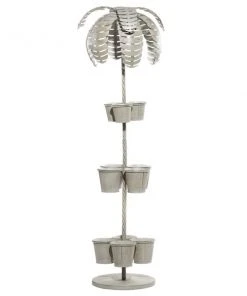 Grayson Lane 15.5-in W x 55.25-in H Contemporary Tropical Grey Metal Tree-Shaped 3-Tier Planter - Set of 1 -GRAYSON LANE shop 330945059 AlternateImage5 l