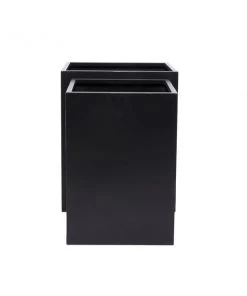 Grayson Lane 17.7-in W x 21.15-in H Modern Black Metal Square Planters - Set of 2 -GRAYSON LANE shop 330945060 AlternateImage6 l