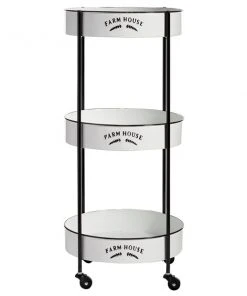 Grayson Lane Black Metal Base with Iron Top Kitchen Cart (34-in x 16-in)