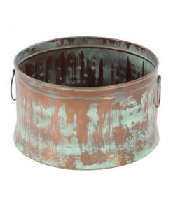 Grayson Lane 20-in W x 11-in H Rustic Copper Metal Round Planters - Set of 3 -GRAYSON LANE shop 330945075 AlternateImage5 l