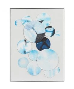 Grayson Lane Black Wood Framed 40-in H x 30-in W Abstract Fabric Hand-Painted 3D Art