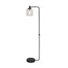 Grayson Lane 10-in x 61-in Black Metal Traditional Floor Lamp with Foot Switch