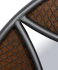 Grayson Lane 31.5-in x 31.5-in Round Brown Wall Mirror -GRAYSON LANE shop 330945082 AlternateImage4 l