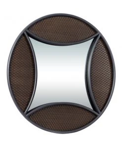 Grayson Lane 31.5-in x 31.5-in Round Brown Wall Mirror -GRAYSON LANE shop 330945082 AlternateImage5 l