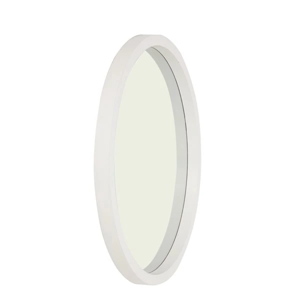 Grayson Lane 32-in x 32-in Round White Wall Mirror 5 Grayson Lane 32-in x 32-in Round White Wall Mirror - Image 5