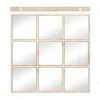 Grayson Lane 35-in x 32-in Square Brown Wall Mirror