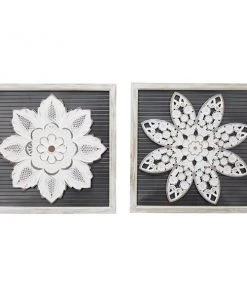 Grayson Lane 18.5-in H x 18.5-in W Floral Wood Wall Accent - Set of 2 -GRAYSON LANE shop 330945105 AlternateImage7 l