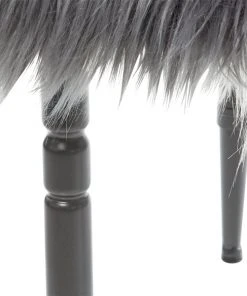 Grayson Lane Modern Grey Faux Fur and Frame Rectangle Ottoman -GRAYSON LANE shop 330945107 AlternateImage3 l