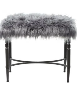 Grayson Lane Modern Grey Faux Fur and Frame Rectangle Ottoman -GRAYSON LANE shop 330945107 AlternateImage7 l