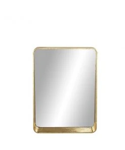 Grayson Lane 31.5-in x 23.65-in Rectangle Gold Wall Mirror