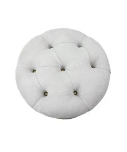 Grayson Lane Rustic Light Grey Tufted Round Integrated Storage Ottoman with Textured Base -GRAYSON LANE shop 330945122 AlternateImage4 l