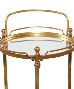 Grayson Lane Gold Metal Base with Mirror Top Kitchen Cart (31-in x 19-in) -GRAYSON LANE shop 330945123 AlternateImage4 l
