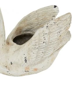 Grayson Lane 105-in W x 18.6-in H Farmhouse White Ceramic Swans Planter - Set of 1 -GRAYSON LANE shop 330945126 AlternateImage4 l