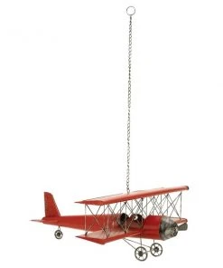 Grayson Lane Red Iron Vintage Plane