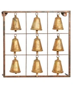 Grayson Lane 32-in H x 32-in W Bells Metal Wall Accent